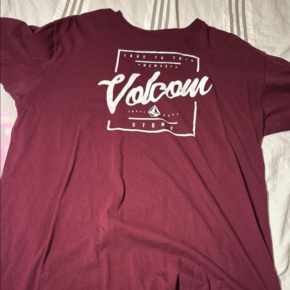 Volcom Maroon Graphic T-Shirt
